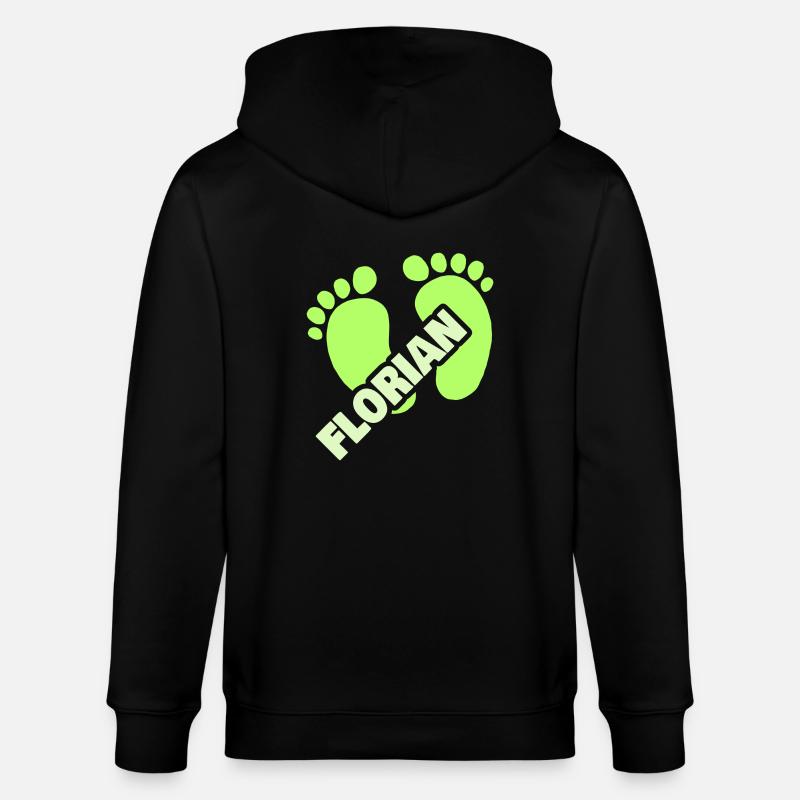 Geburt Florian - Stanley/Stella Unisex Bio-Kapuzenjacke CULTIVATOR  - Schwarz