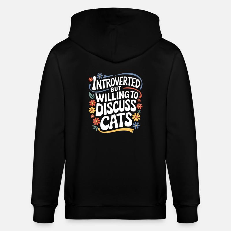 Introverti, antisocial, introverti - Veste à capuche bio CULTIVATOR Stanley/Stella Unisexe - noir