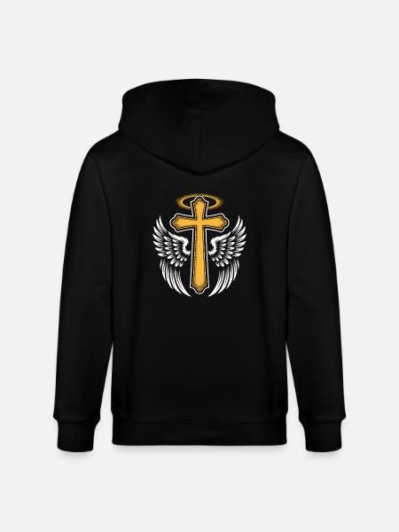Christelijk Kruis Christendom Jezus God Religie - Stanley/Stella Uniseks bio-ziphoodie CULTIVATOR  - zwart