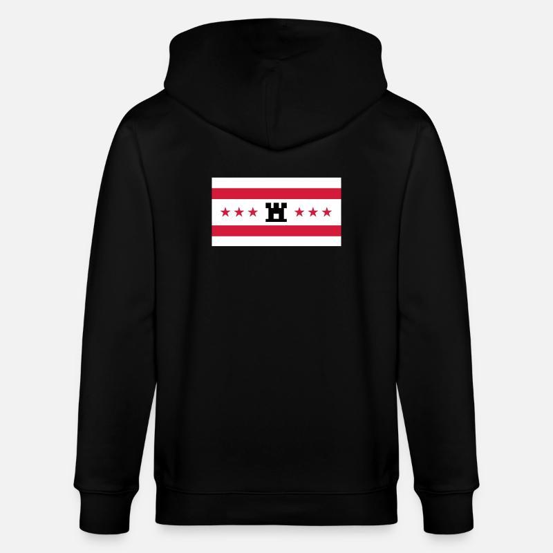 Le drapeau de Drenthe - Veste à capuche bio CULTIVATOR Stanley/Stella Unisexe - noir