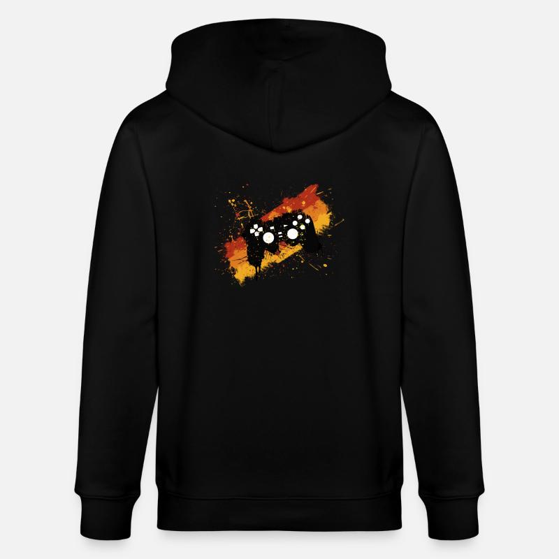 Graffiti-Controller Gamer - Stanley/Stella Unisex Bio-Kapuzenjacke CULTIVATOR  - Schwarz