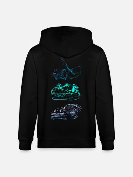Dinosaurier-Schädel - Stanley/Stella Unisex Bio-Kapuzenjacke CULTIVATOR - Schwarz