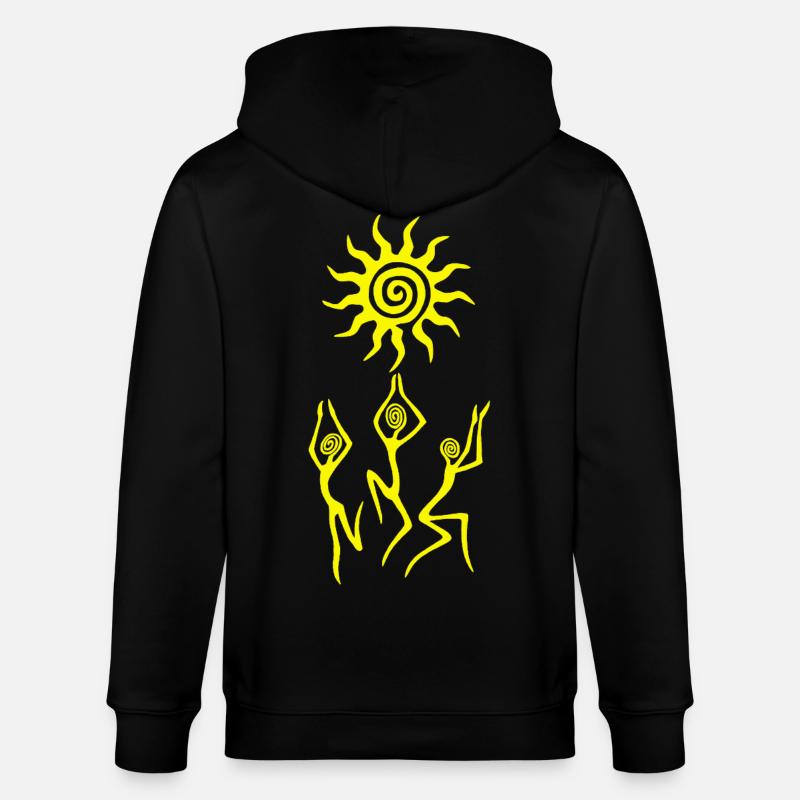 La danse du soleil jaune - Veste à capuche bio CULTIVATOR Stanley/Stella Unisexe - noir
