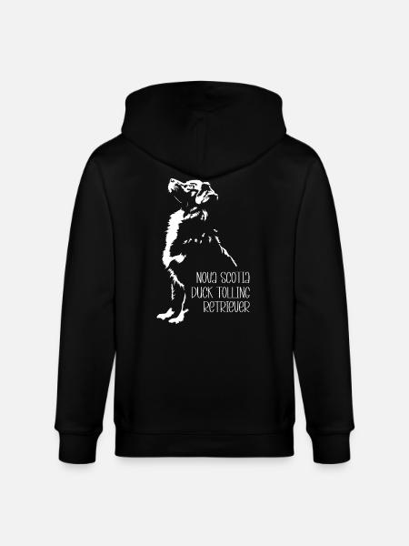 Nova Scotia Duck Tolling Retriever Silhouet Hond - Stanley/Stella Uniseks bio-ziphoodie CULTIVATOR  - zwart
