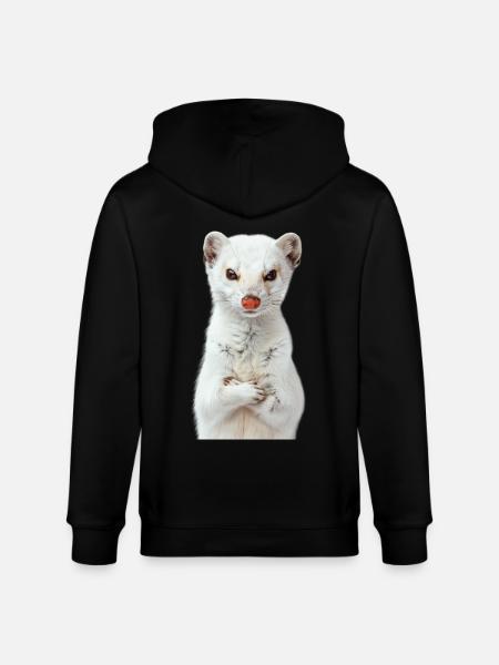Ermine - Stanley/Stella CULTIVATOR Unisex Organic Hooded Jacket - black