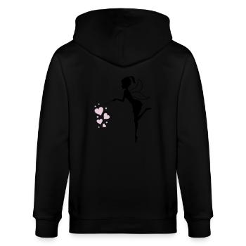 fee elfe herzen - Stanley/Stella Unisex Bio-Kapuzenjacke CULTIVATOR  - Schwarz - Hinten - Anna (173cm)