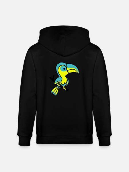 parrot - Stanley/Stella CULTIVATOR Unisex Organic Hooded Jacket - black