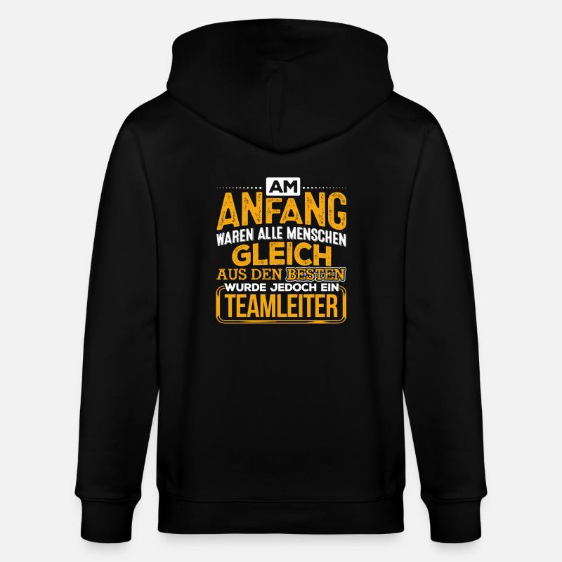 TEAMLEITER - Der Beste - Stanley/Stella Unisex Bio-Kapuzenjacke CULTIVATOR  - Schwarz