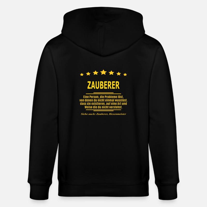 ZAUBERER - Stanley/Stella Unisex Bio-Kapuzenjacke CULTIVATOR  - Schwarz