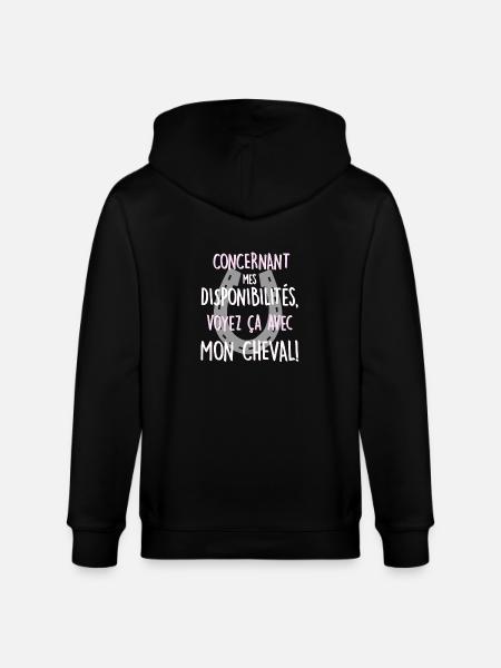 Voyez ça avec mon cheval! - Veste à capuche bio CULTIVATOR Stanley/Stella Unisexe - noir