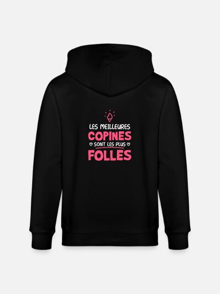 Les meilleures copines - Veste à capuche bio CULTIVATOR Stanley/Stella Unisexe - noir