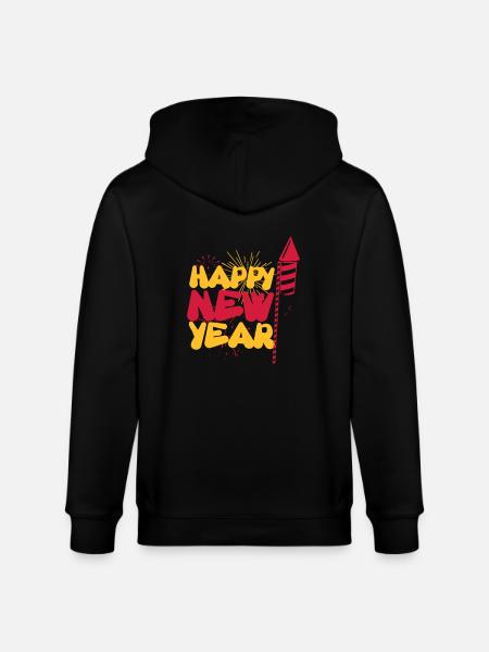 Happy new year - Stanley/Stella Unisex Bio-Kapuzenjacke CULTIVATOR - Schwarz