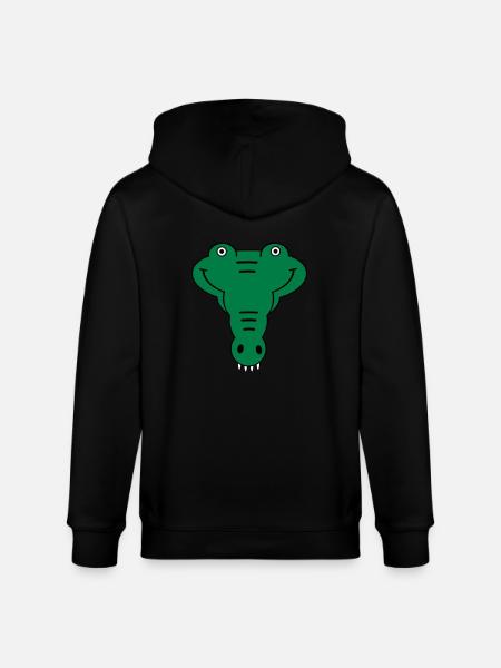 alligator - Stanley/Stella CULTIVATOR Unisex Organic Hooded Jacket - black