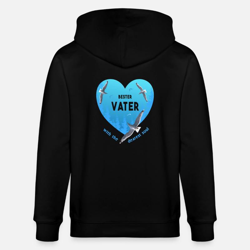 bester Vater - Stanley/Stella Unisex Bio-Kapuzenjacke CULTIVATOR  - Schwarz