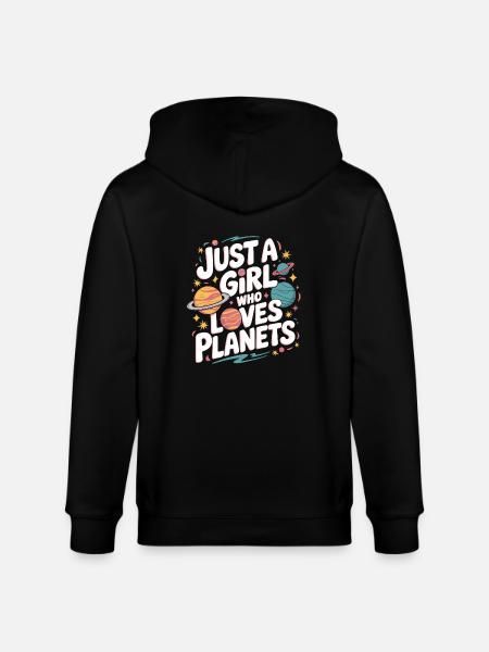 Planet Solar System Astronomy Space - Stanley/Stella CULTIVATOR Unisex Organic Hooded Jacket - black