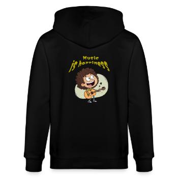 Dessin animé drôle - Veste à capuche bio CULTIVATOR Stanley/Stella Unisexe - noir - Dos - Anna (173cm)