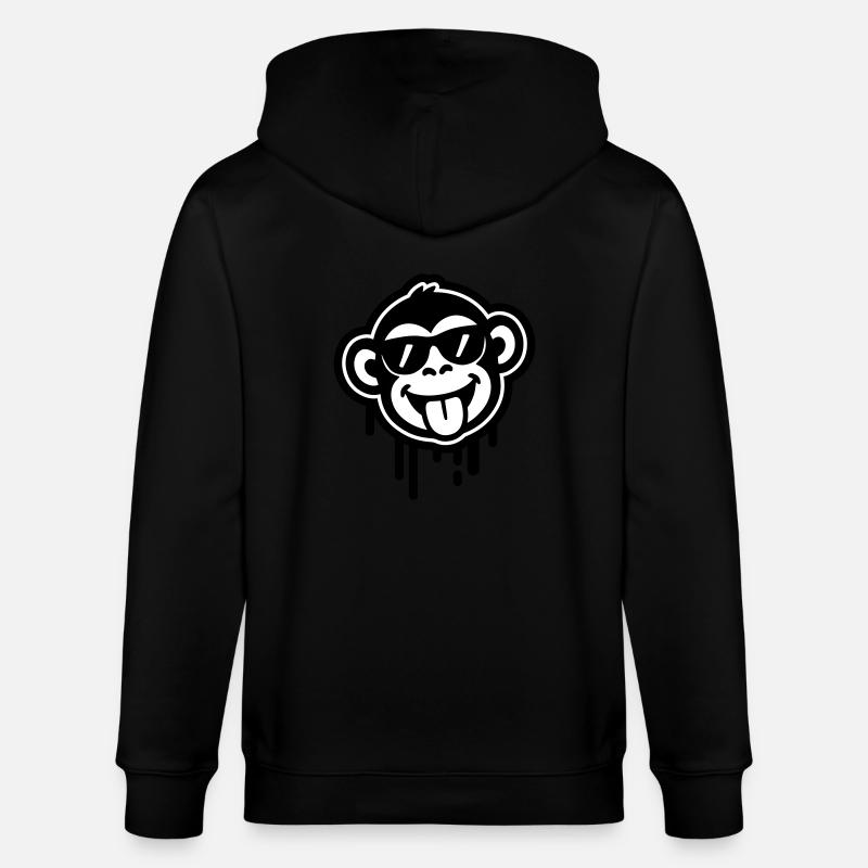 Affe Cool Lustig - Stanley/Stella Unisex Bio-Kapuzenjacke CULTIVATOR  - Schwarz