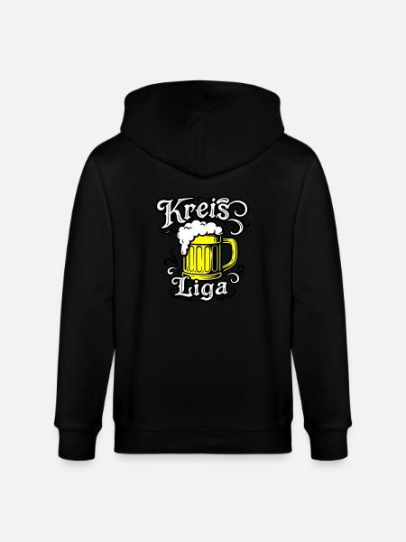 Kreisliga Bier Spruch - Stanley/Stella Unisex Bio-Kapuzenjacke CULTIVATOR  - Schwarz