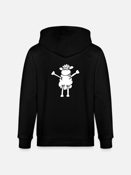 Moppel Schaf Flex - Stanley/Stella CULTIVATOR  Unisex Organic Hooded Jacket - black