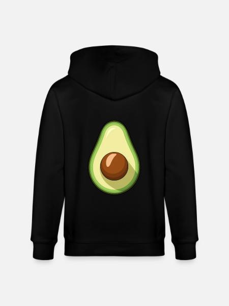 Avocado half halved - Stanley/Stella CULTIVATOR Unisex Organic Hooded Jacket - black