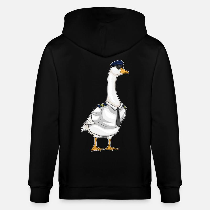Duck Pilot Pilot Hat - Stanley/Stella CULTIVATOR  Unisex Organic Hooded Jacket - black