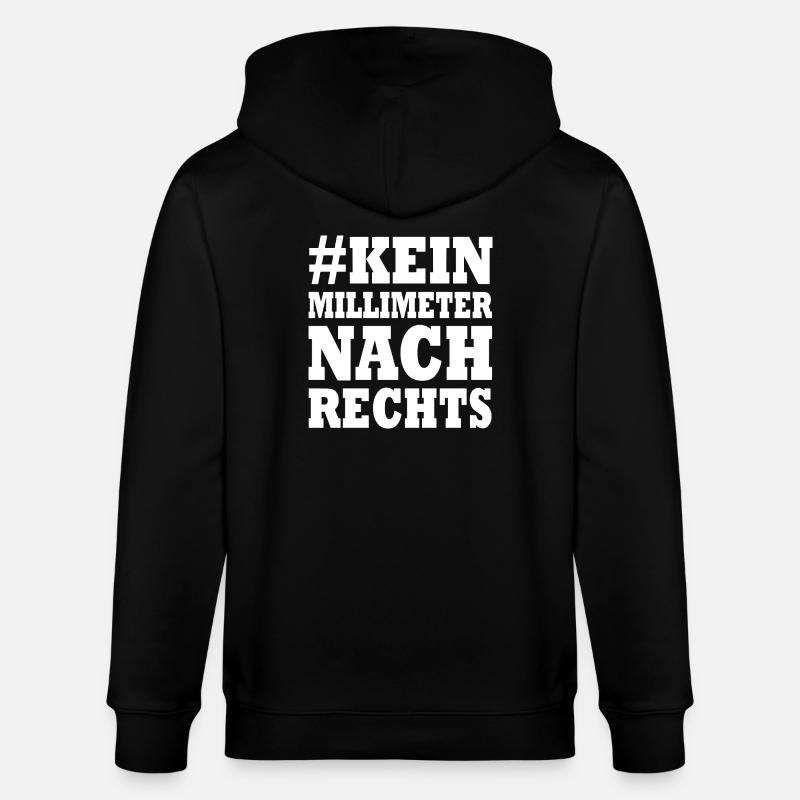 kein millimeter nach rechts - Stanley/Stella Unisex Bio-Kapuzenjacke CULTIVATOR  - Schwarz