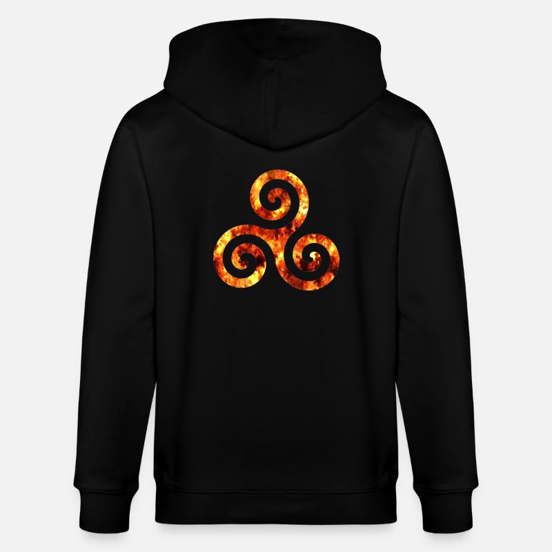 symbole celtique 1 feu - Veste à capuche bio CULTIVATOR Stanley/Stella Unisexe - noir