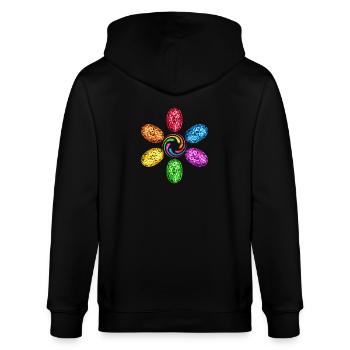 Infinity Infinity Chakra Stones Spiral Magic - Stanley/Stella CULTIVATOR  Unisex Organic Hooded Jacket - black - Back - Anna (173cm)
