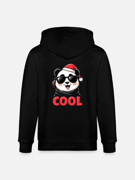cool panda - Stanley/Stella CULTIVATOR Unisex Organic Hooded Jacket - black