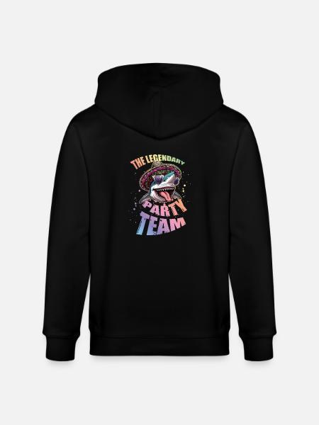 Party Team Shark Legendary - Stanley/Stella CULTIVATOR Unisex Organic Hooded Jacket - black