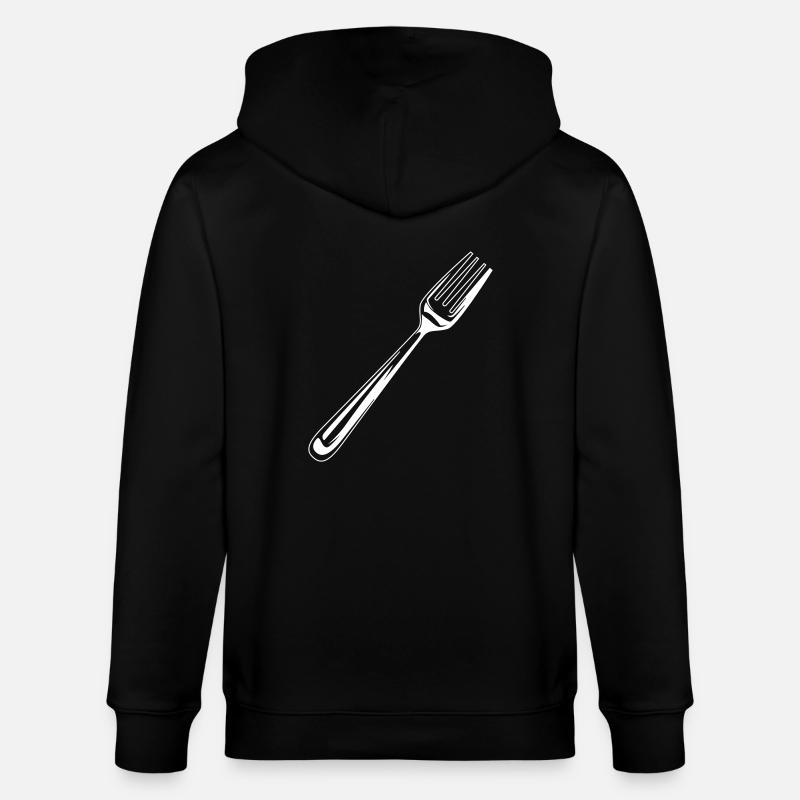 Fourchette Couverts Icon - Veste à capuche bio CULTIVATOR Stanley/Stella Unisexe - noir