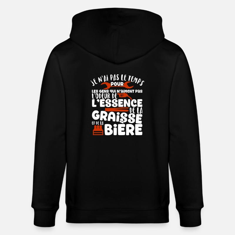 L'odeur de l'essence cadeau - Veste à capuche bio CULTIVATOR Stanley/Stella Unisexe - noir