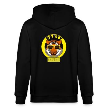 PARTYTIGER - Stanley/Stella Unisex Bio-Kapuzenjacke CULTIVATOR  - Schwarz - Hinten - Anna (173cm)