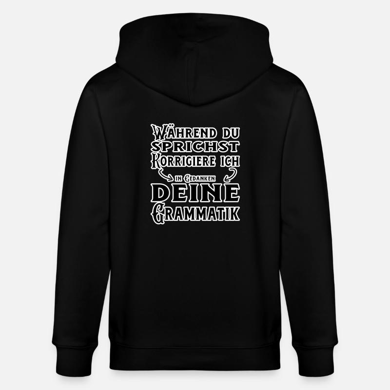 German language difficult language - Stanley/Stella CULTIVATOR  Unisex Organic Hooded Jacket - black
