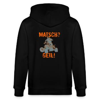 Matsch? Geil! - Stanley/Stella Unisex Bio-Kapuzenjacke CULTIVATOR  - Schwarz - Hinten - Anna (173cm)