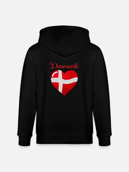 Flagge Dänemarks - Stanley/Stella Unisex Bio-Kapuzenjacke CULTIVATOR - Schwarz