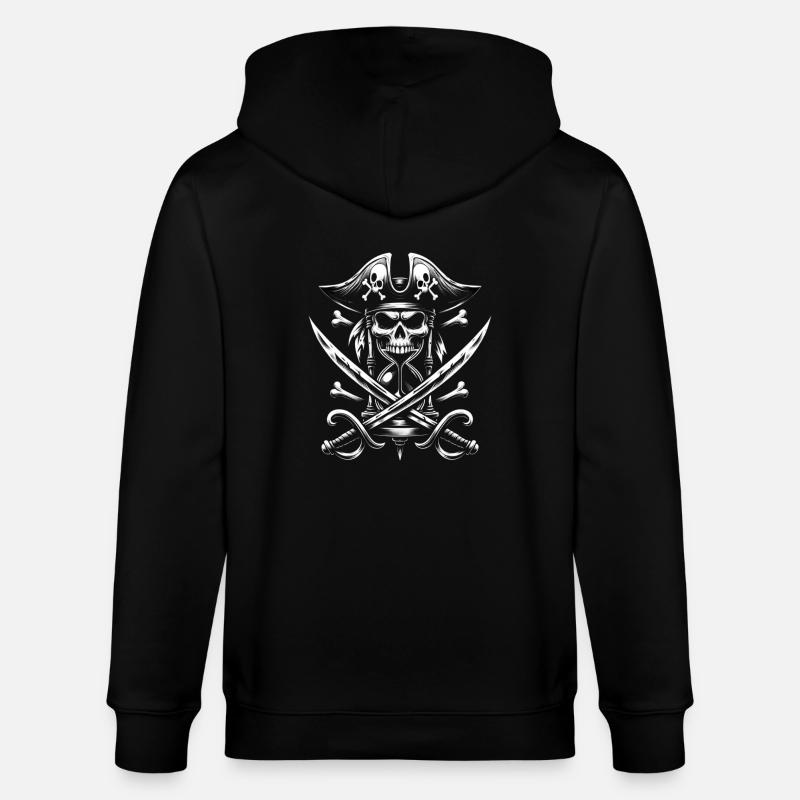 Roberts Drapeau pirate incassable - Veste à capuche bio CULTIVATOR Stanley/Stella Unisexe - noir