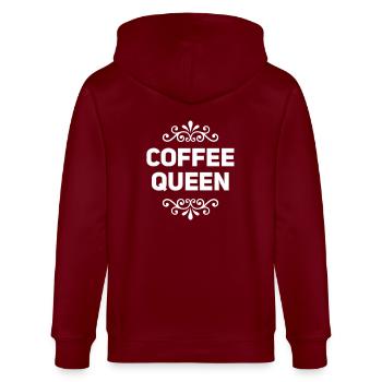 Dicton de la reine du café - Veste à capuche bio CULTIVATOR Stanley/Stella Unisexe - bordeaux - Dos - Anna (173cm)