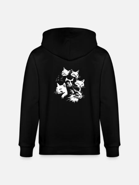 Cat Team - Stanley/Stella CULTIVATOR Unisex Organic Hooded Jacket - black