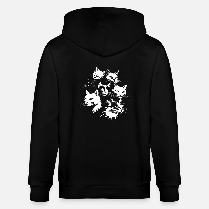 Katzen Team - Stanley/Stella Unisex Bio-Kapuzenjacke CULTIVATOR  - Schwarz