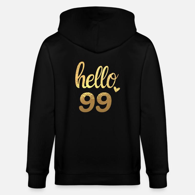 Hello 99 doré - Veste à capuche bio CULTIVATOR Stanley/Stella Unisexe - noir