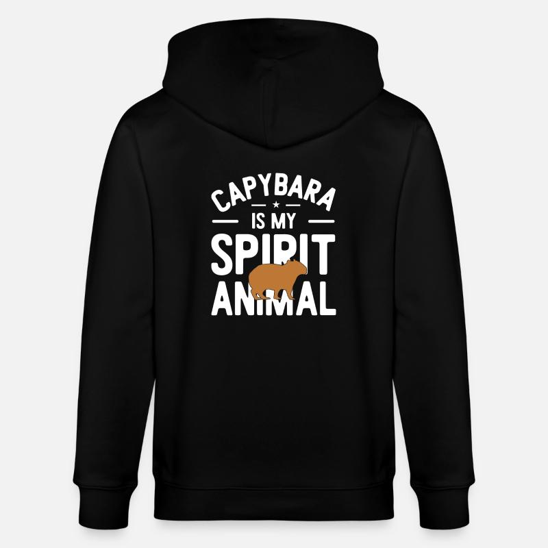 Capybara - Stanley/Stella Unisex Bio-Kapuzenjacke CULTIVATOR  - Schwarz