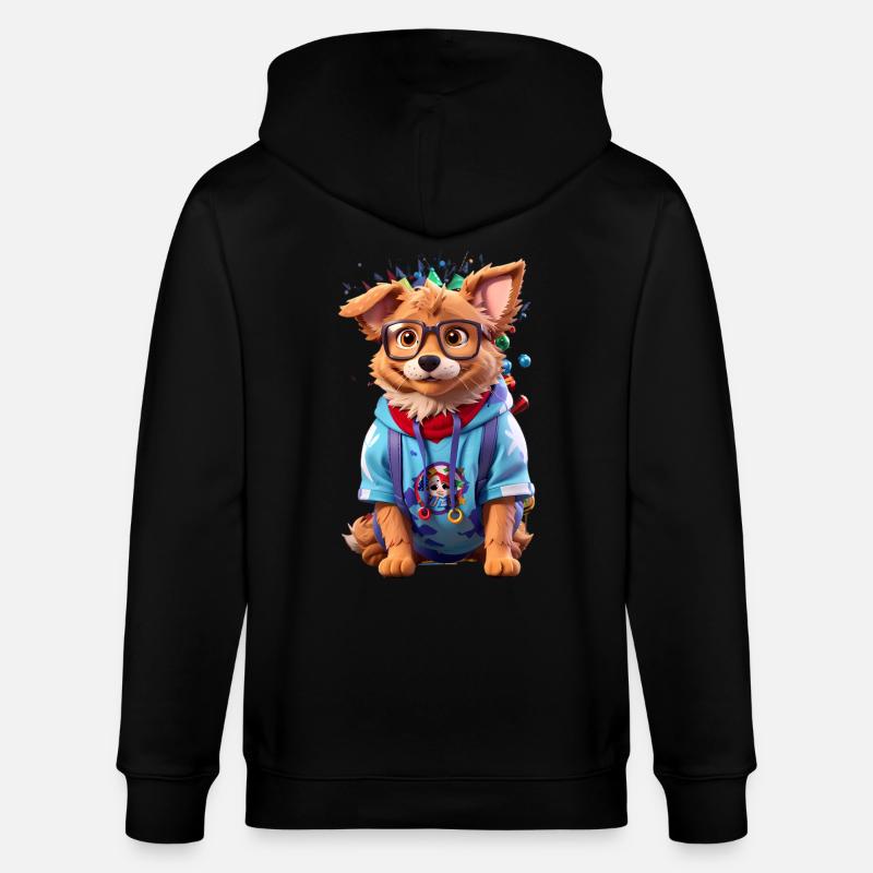 Chien mignon - Veste à capuche bio CULTIVATOR Stanley/Stella Unisexe - noir