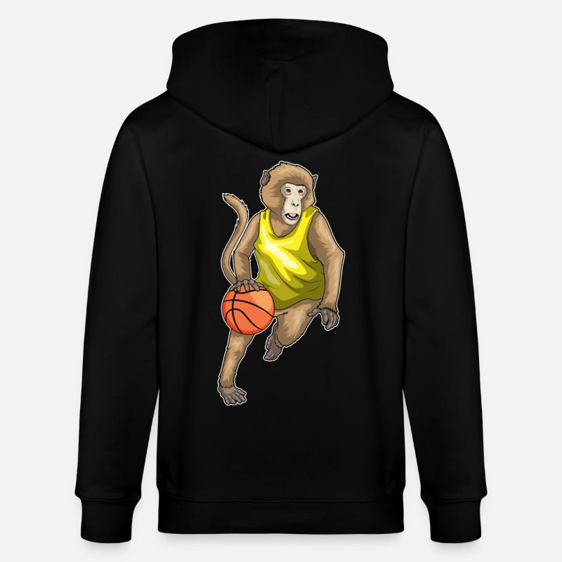 Singe Basketteur Basketteur - Veste à capuche bio CULTIVATOR Stanley/Stella Unisexe - noir