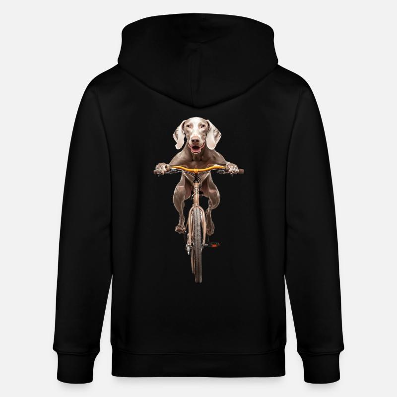 Weimaraner - Stanley/Stella Unisex Bio-Kapuzenjacke CULTIVATOR  - Schwarz