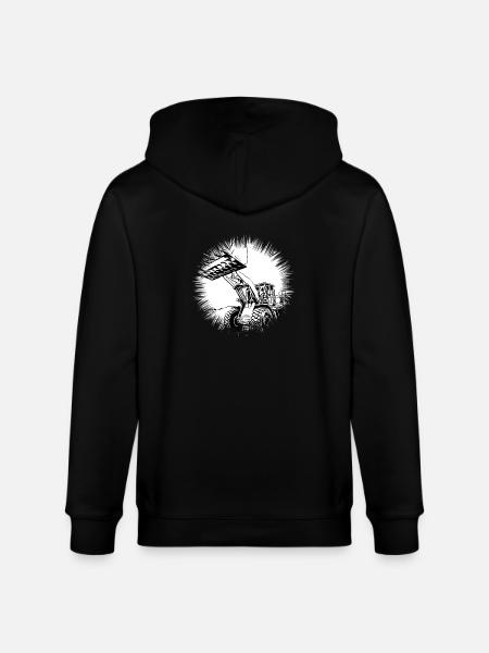 Loader - Stanley/Stella CULTIVATOR  Unisex Organic Hooded Jacket - black