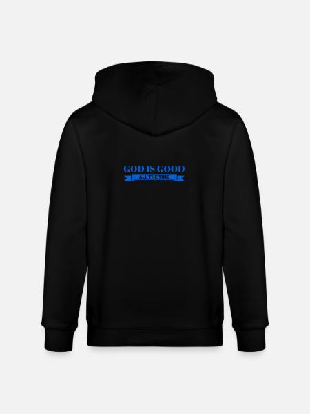 I love God - Stanley/Stella CULTIVATOR  Unisex Organic Hooded Jacket - black