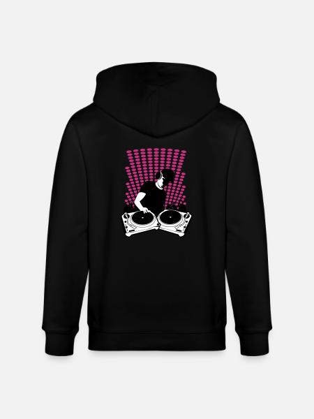DJ turntables - Stanley/Stella CULTIVATOR Unisex Organic Hooded Jacket - black