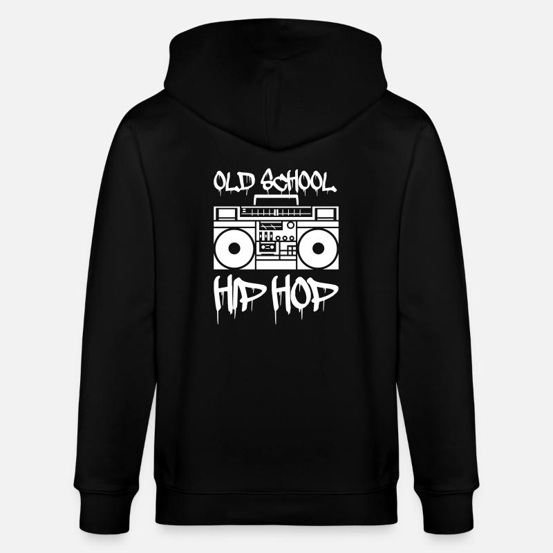 Ghetto blaster old school - Veste à capuche bio CULTIVATOR Stanley/Stella Unisexe - noir