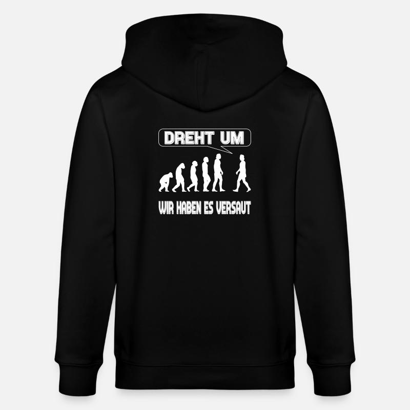 Evolution - Wir haben es versaut - Stanley/Stella Unisex Bio-Kapuzenjacke CULTIVATOR  - Schwarz